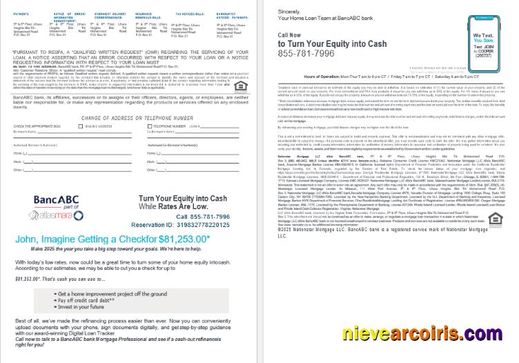 Tanzania BancABC bank mortgage loan statement, 4 pages 3-4